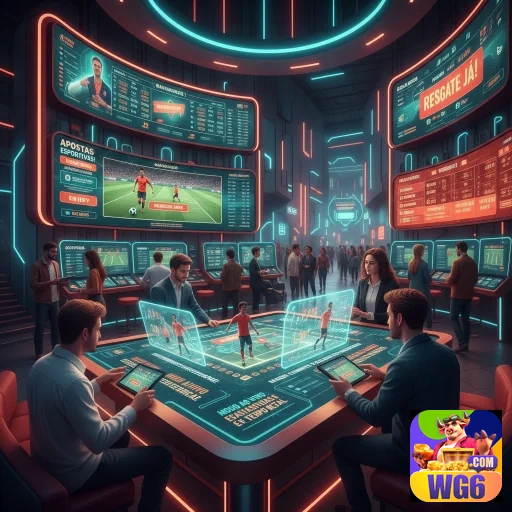 Ambiente moderno de apostas esportivas com serviços VIP wg6