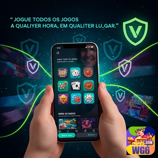 Usuário interage com o aplicativo móvel da wg6 em dispositivo.