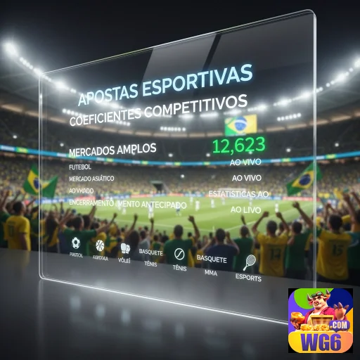 Tela com informações sobre apostas esportivas no wg6.