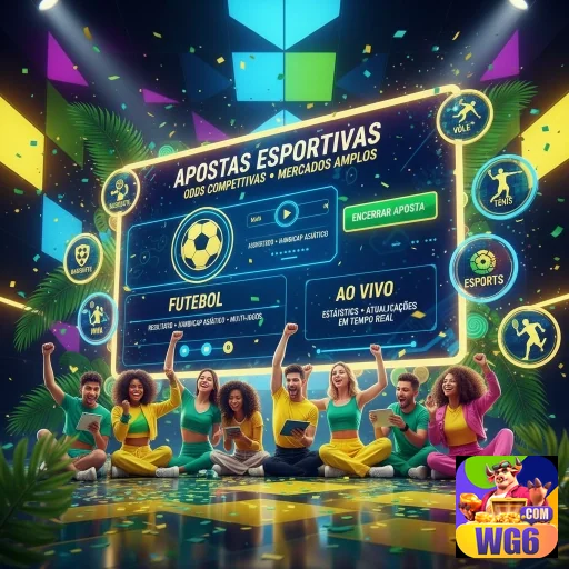 wg6 mostra acesso a apostas esportivas em dispositivos móveis.