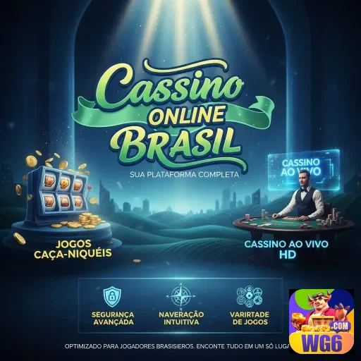wg6 apresenta interface de cassino online com jogos de slot e dealer ao vivo.