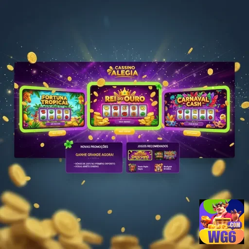 wg6 exibe jogos de slots como Fortuna Tropical e Rei do Ouro.