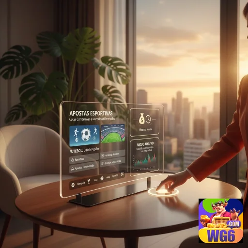 Imagem de um jogador interagindo com jogos no wg6.