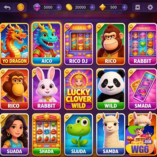 wg6 apresenta uma seleção colorida de jogos de slot em celular.