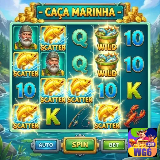 Interface do jogo Caça Marinha no cassino online wg6.