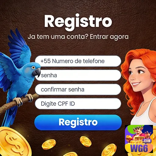 Tela de registro do wg6, com campos para informações do usuário.