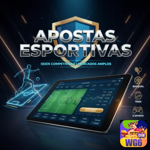 wg6 exibe tela de apostas esportivas em dispositivo móvel.