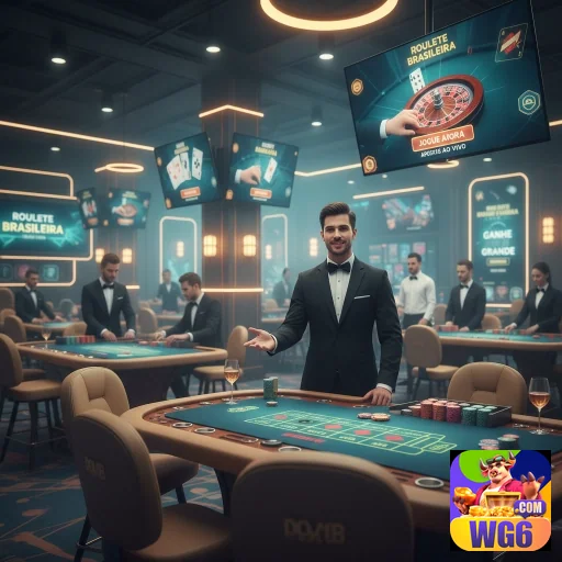 Interface de cassino ao vivo com roleta e jogadores no wg6.