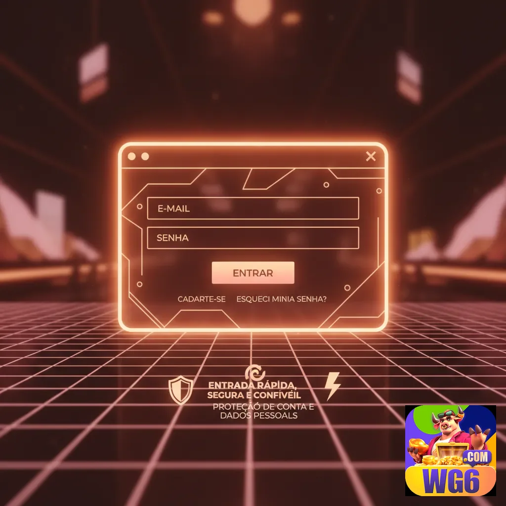wg6 mostra uma tela de login para jogos de casino ao vivo.